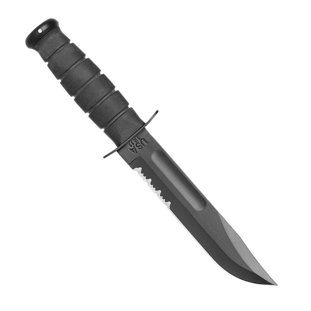 Ka-Bar 1214 Serrated GFN Sheath survival army bushcraft knife nož