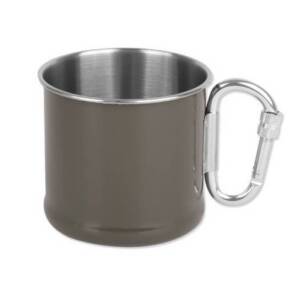 Mil-Tec Stainless steel mug with carabiner 500 ml šalica od nehrđajućeg čelika kampiranje survival