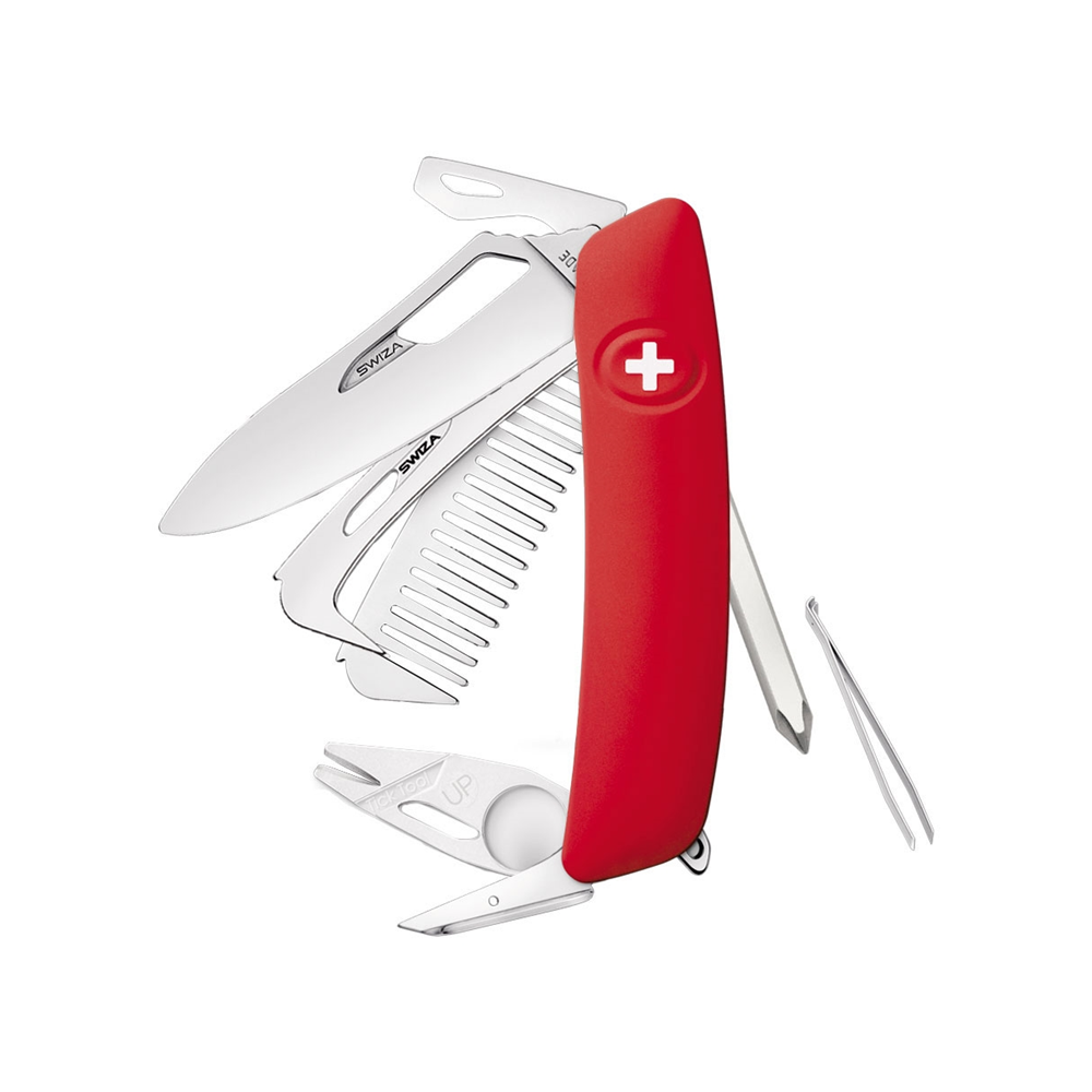 Swiza SH10R-HTT Horse & Tick Tool Red