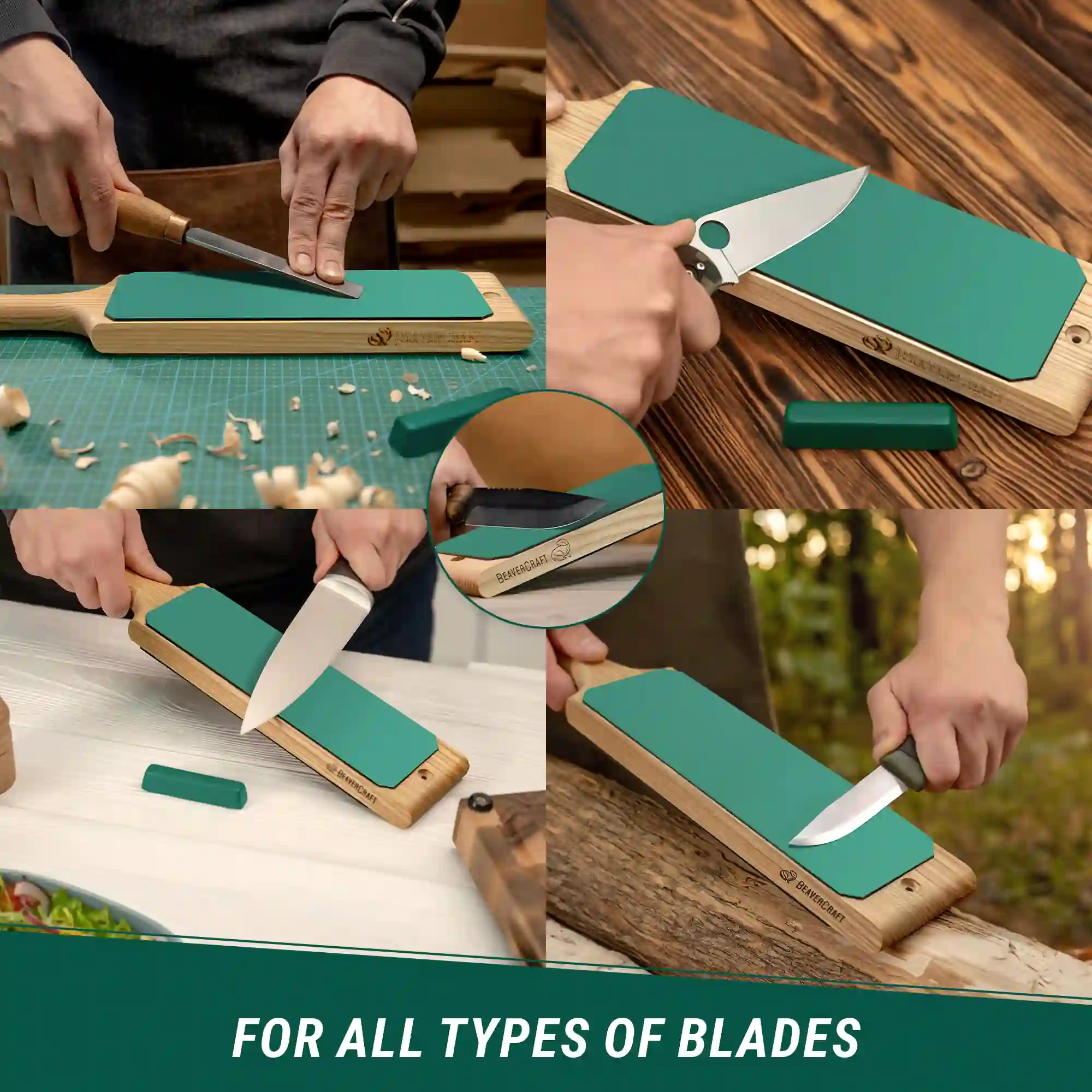 BeaverCraft LS1P1 - dvostrani kožni strop i pasta