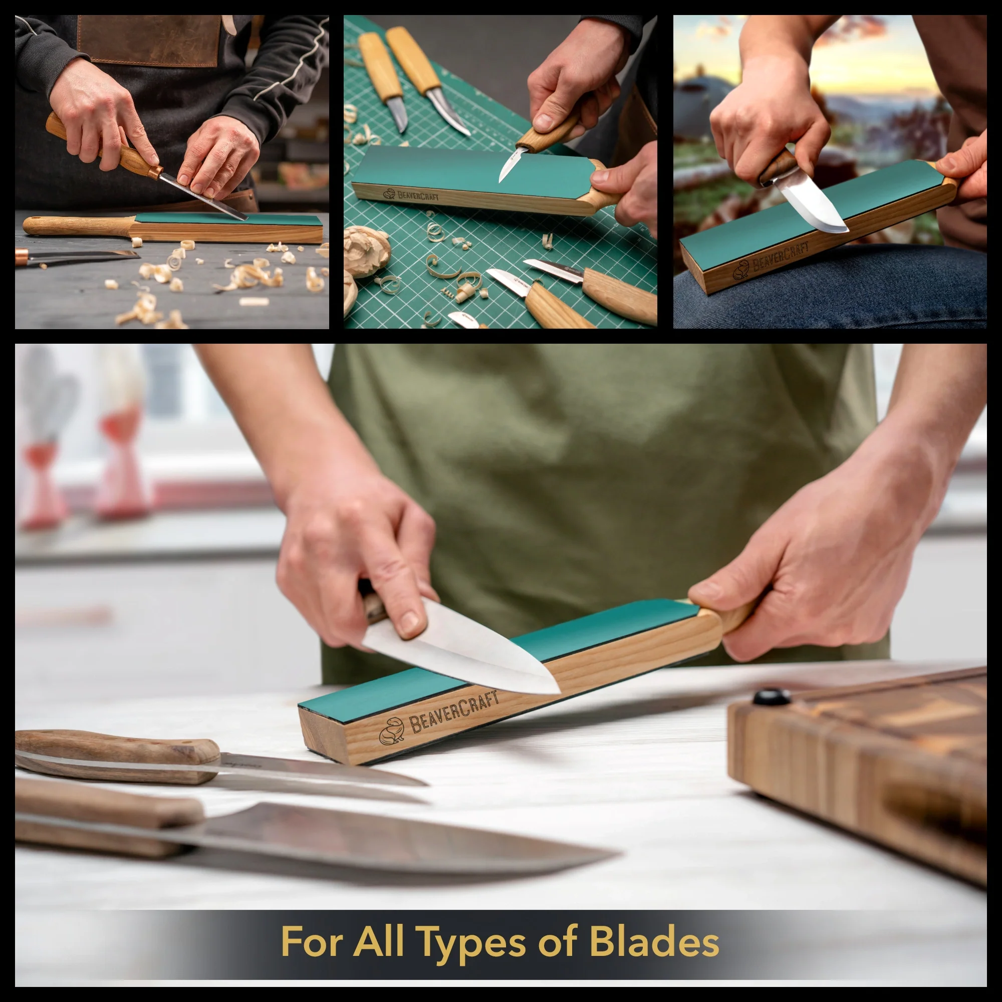 BeaverCraft LS6P1 – dvostrani kožni strop i pasta